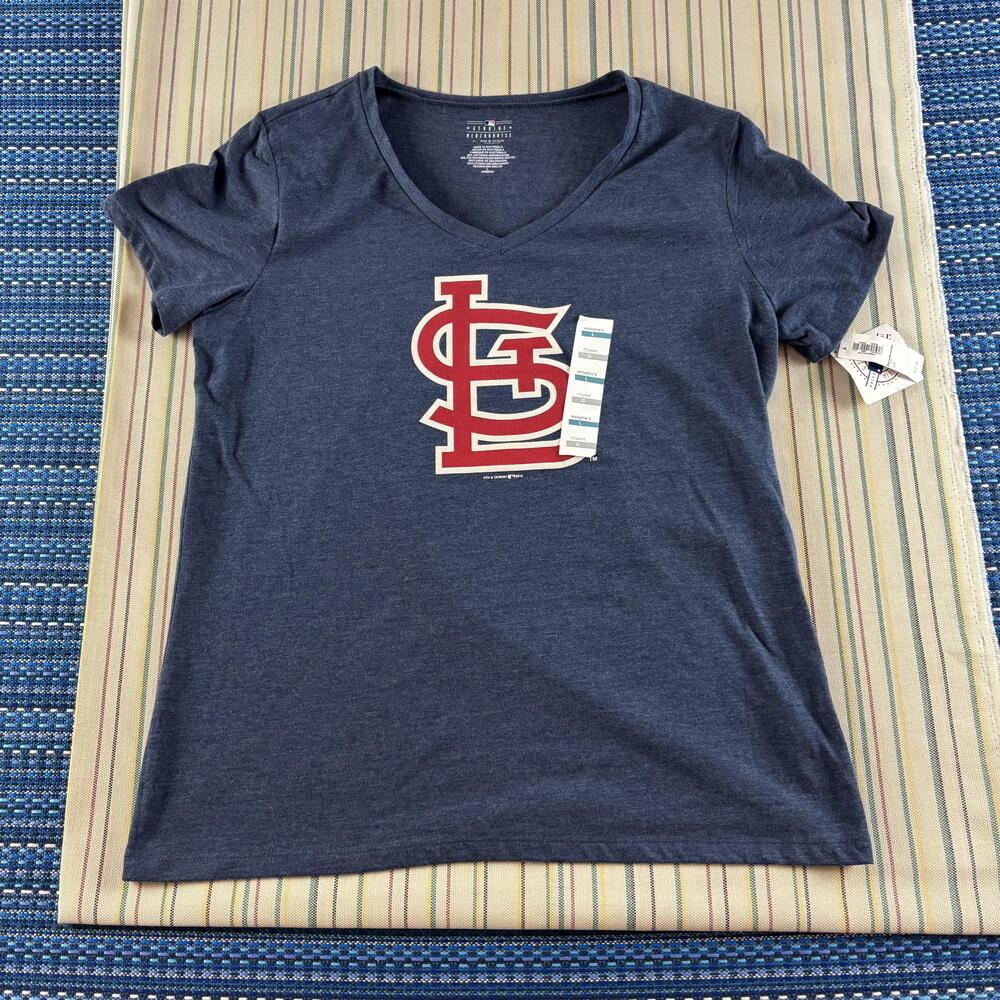 St. Louis Cardinals Shirt Womens Large MLB Baseball Tee 5th & Ocean 2016 NWT